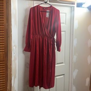 Uniqlo Long Sleeve Wrap Dress